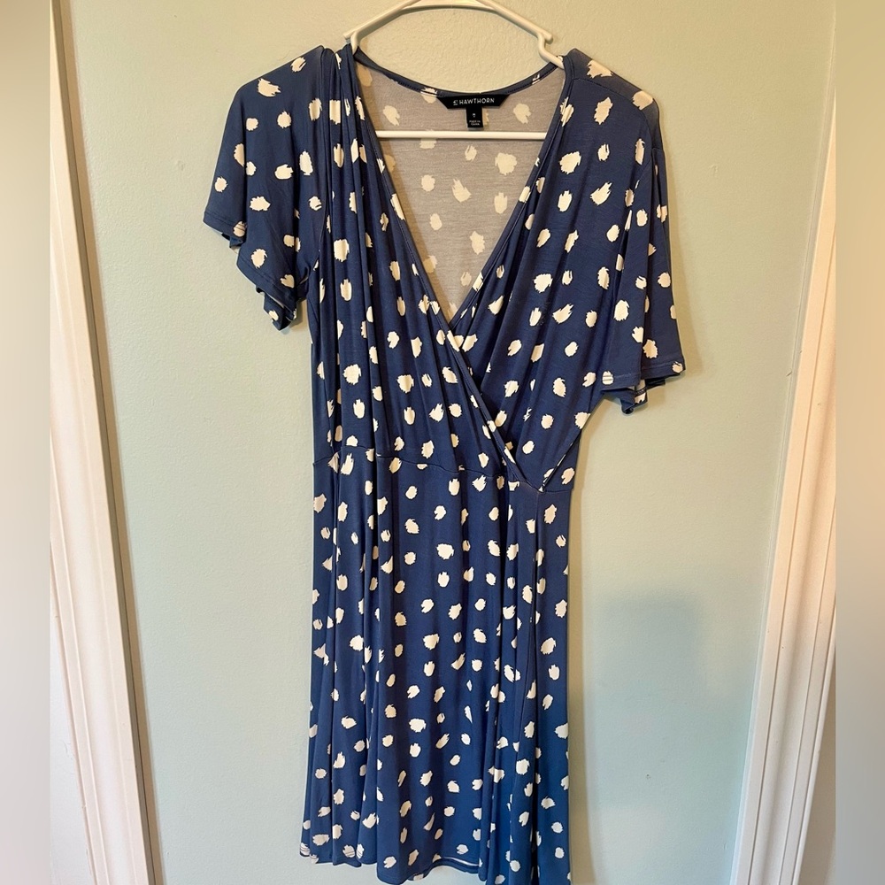 41 Hawthorn Blue Elise Knit Surplice Dress - Picture 6 of 6